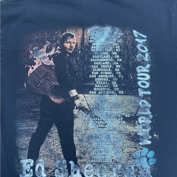 Ed Sheeran 2017 Tour band tee black unisex size small - Picture 4 of 6